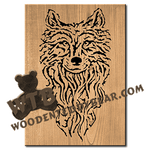 Wolf Portait #2 | Fretwork Scroll Saw Pattern | Wooden Teddy Bear