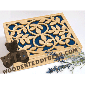 Leaf Curls Box | Fretwork Scroll Saw Pattern | Wooden Teddy Bear