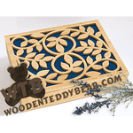 Leaf Curls Box | Fretwork Scroll Saw Pattern | Wooden Teddy Bear