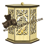 Decorative Candle Lantern | Fretwork Scroll Saw Pattern | Wooden Teddy Bear