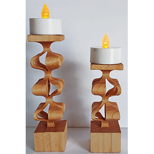 Compound Tea Light Stands #3 | Fretwork Scroll Saw Pattern | Wooden Teddy Bear