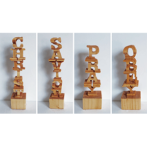 Two Compound Cut Inspirational Phrases #7 | Fretwork Scroll Saw Pattern | Wooden Teddy Bear