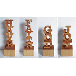 Two Compound Cut Inspirational Phrases #8 | Fretwork Scroll Saw Pattern | Wooden Teddy Bear