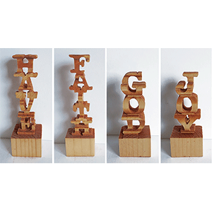 Two Compound Cut Inspirational Phrases #8 | Fretwork Scroll Saw Pattern | Wooden Teddy Bear