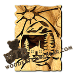 Framed Cabin | Fretwork Scroll Saw Pattern | Wooden Teddy Bear