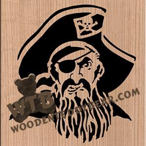 Pirate Head fretwork scroll saw pattern |The Wooden Teddy Bear