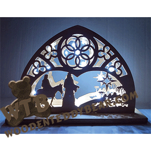 Bethlehem Journey | Fretwork Scroll Saw Pattern | Wooden Teddy Bear