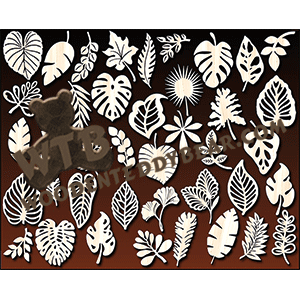 Leaf Wall Decorations | Fretwork Scroll Saw Pattern | Wooden Teddy Bear