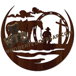 Crescent Plaque - Moment of Silence -Male | Fretwork Scroll Saw Pattern | Wooden Teddy Bear