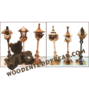 Compound Cut Birdhouses | Fretwork Scroll Saw Pattern | Wooden Teddy Bear