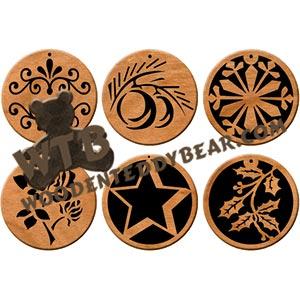 Ornament Set 2 fretwork scroll saw pattern |The Wooden Teddy Bear