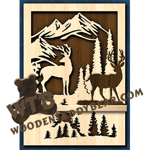 Deer Shelf | Fretwork Scroll Saw Pattern | Wooden Teddy Bear