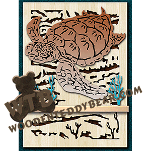 Turtle Shelf | Fretwork Scroll Saw Pattern | Wooden Teddy Bear