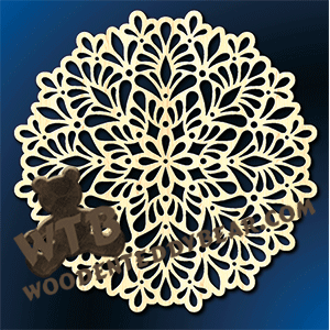 Mandala #3 | Fretwork Scroll Saw Pattern | Wooden Teddy Bear