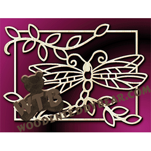 Dragonfly with Inner Frame | Fretwork Scroll Saw Pattern | Wooden Teddy Bear