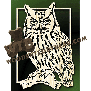 Owl with Inner Frame | Fretwork Scroll Saw Pattern | Wooden Teddy Bear