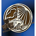 Triple Ring Framed Church | Fretwork Scroll Saw Pattern | Wooden Teddy Bear