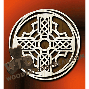 Triple Ring Framed Celtic Cross #2 | Fretwork Scroll Saw Pattern | Wooden Teddy Bear