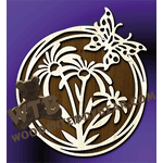 Triple Ring Framed Flowers & Butterfly | Fretwork Scroll Saw Pattern | Wooden Teddy Bear