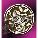 Triple Ring Framed Roses | Fretwork Scroll Saw Pattern | Wooden Teddy Bear