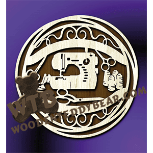 Triple Ring Framed Sewing or Quilting | Fretwork Scroll Saw Pattern | Wooden Teddy Bear