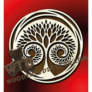 Triple Ring Framed Tree of Life | Fretwork Scroll Saw Pattern | Wooden Teddy Bear