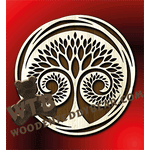 Triple Ring Framed Tree of Life | Fretwork Scroll Saw Pattern | Wooden Teddy Bear