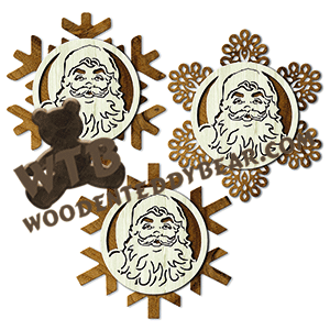 Christmas Plaque With Backers #5 | Fretwork Scroll Saw Pattern | Wooden Teddy Bear