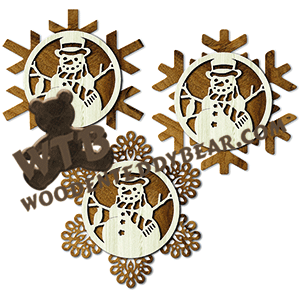 Christmas Plaque With Backers #7 | Fretwork Scroll Saw Pattern | Wooden Teddy Bear