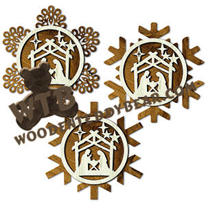 Christmas Plaque With Backers #10 | Fretwork Scroll Saw Pattern | Wooden Teddy Bear