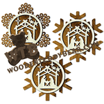 Christmas Plaque With Backers #10 | Fretwork Scroll Saw Pattern | Wooden Teddy Bear