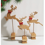 Three Reindeer on Stand | Fretwork Scroll Saw Pattern | Wooden Teddy Bear