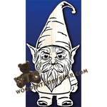 Gnome #2 | Fretwork Scroll Saw Pattern | Wooden Teddy Bear