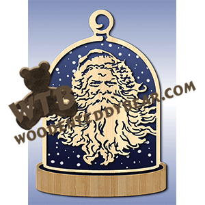 Glass Dome Plaque #7 | Fretwork Scroll Saw Pattern | Wooden Teddy Bear