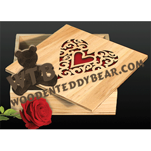 Decorative Heart Box | Fretwork Scroll Saw Pattern | Wooden Teddy Bear