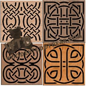 Celtic Trivet Set fretwork scroll saw pattern |The Wooden Teddy Bear