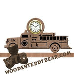 Fire Engine Clock fretwork scroll saw pattern |The Wooden Teddy Bear