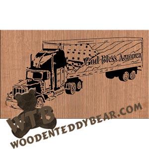 Peterbilt Tractor Trailer fretwork scroll saw pattern |The Wooden Teddy Bear
