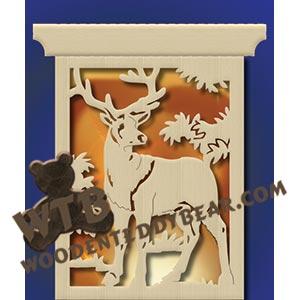 Deer Night Light fretwork scroll saw pattern |The Wooden Teddy Bear