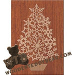 Snowflakes & Stars Tree fretwork scroll saw pattern |The Wooden Teddy Bear