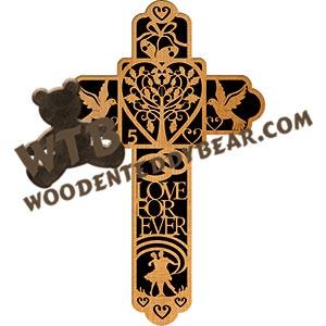 Anniversary Cross fretwork scroll saw pattern |The Wooden Teddy Bear