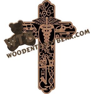Healthcare Cross fretwork scroll saw pattern |The Wooden Teddy Bear