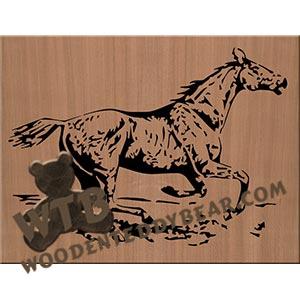 Running Horse fretwork scroll saw pattern |The Wooden Teddy Bear