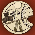 Indian & Hawk fretwork scroll saw pattern |The Wooden Teddy Bear