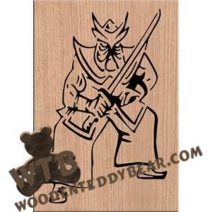 Samurai Warrior fretwork scroll saw pattern |The Wooden Teddy Bear