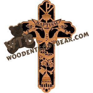Baptism Cross fretwork scroll saw pattern |The Wooden Teddy Bear
