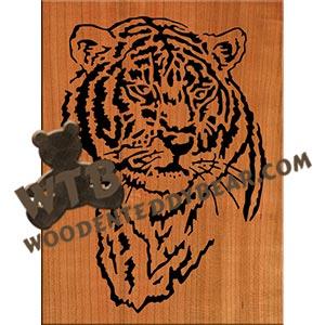 Tiger Portrait fretwork scroll saw pattern |The Wooden Teddy Bear