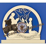 Confirmation Clock Boy fretwork scroll saw pattern |The Wooden Teddy Bear