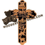 Baby's Birth Cross fretwork scroll saw pattern |The Wooden Teddy Bear