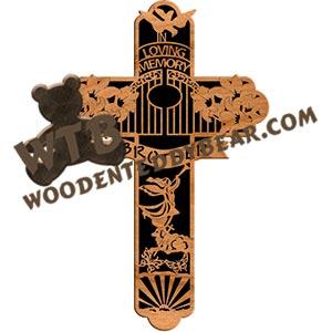 Memorial Cross fretwork scroll saw pattern |The Wooden Teddy Bear